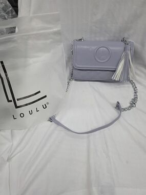 LOULU Lavender Crossbody Bag with Tassel